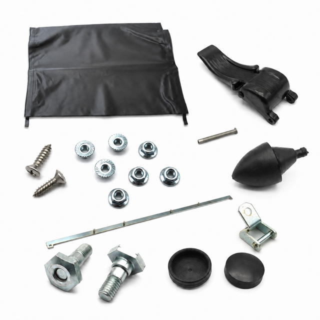 Kit completo capote nera con telaio e componenti di montaggio per Fiat 500 F L R
