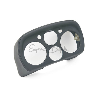 Cruscotto sportivo in vetroresina rivestito in pelle nera Rettangolare senza strumenti | Fiat 500 L |