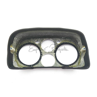 Cruscotto sportivo in vetroresina rivestito in pelle nera Rettangolare senza strumenti | Fiat 500 L |