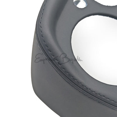 Cruscotto sportivo in vetroresina rivestito in pelle nera Rettangolare senza strumenti | Fiat 500 L |