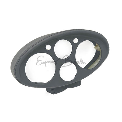 Cruscotto sportivo  in vetroresina rivestito in pelle nera Ovale Tipo Giannini senza strumenti | Fiat 500 N D F R Giardiniera |