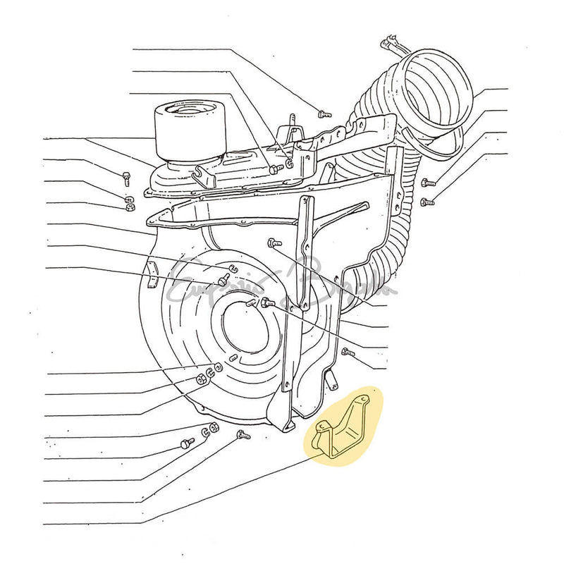 Carter inferiore convogliatore aria per raffreddamento coppa olio motore | Fiat 500 N D F L R | Fiat 126 |