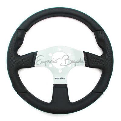 Volante sportivo Imola poliuretano nero diametro 330mm con pulsante clacson