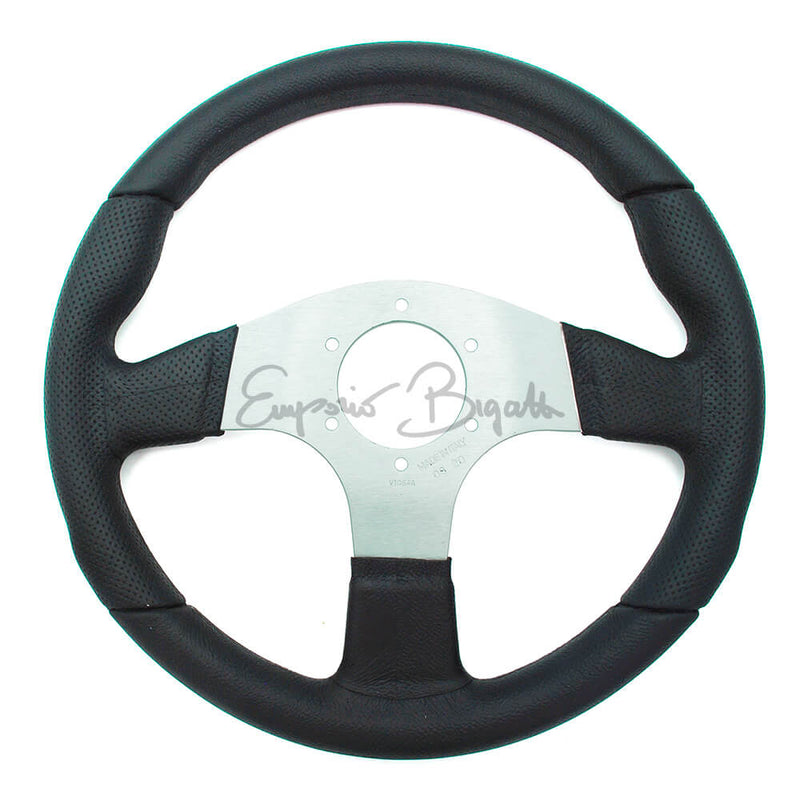 Volante sportivo Imola poliuretano nero diametro 330mm con pulsante clacson