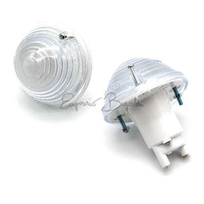 Coppia di fanalini anteriori con gemma bianca per Fiat 500 F, L, R e Giardiniera