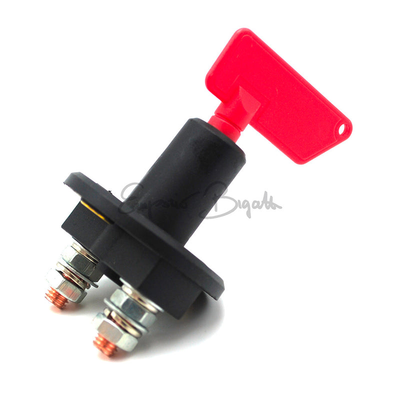 Interruttore stacca batteria con chiave rossa filettatura 6mm  | Fiat 500 |