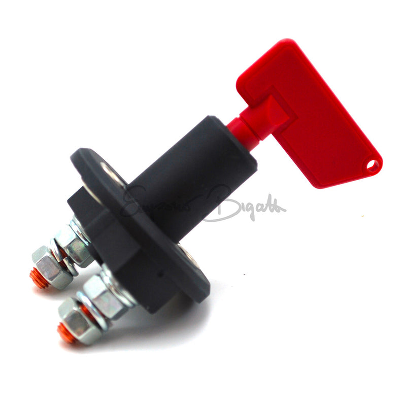 Interruttore stacca batteria con chiave rossa filettatura 8mm  | Fiat 500 |