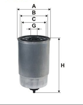 Filtro carburante diesel a cartuccia M16x1.5 per motori JTD/HDi su Fiat Ducato, Stilo, Peugeot Boxer
