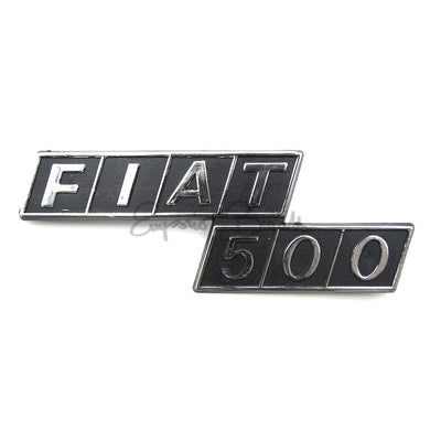 Fregio scritta posteriore cromata in plastica | Fiat 500 F R |