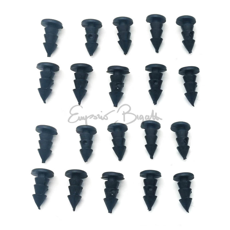 Kit da 20 gommini (bottoni) in gomma per il fissaggio dei tappeti, compatibile con tutti i modelli di Fiat 500