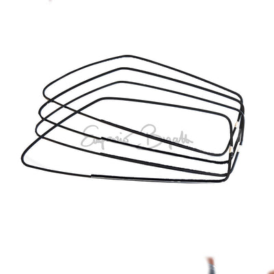 Kit completo di 4 raschiavetro (cornici) in alluminio di colore nero, per finestrini Fiat 127