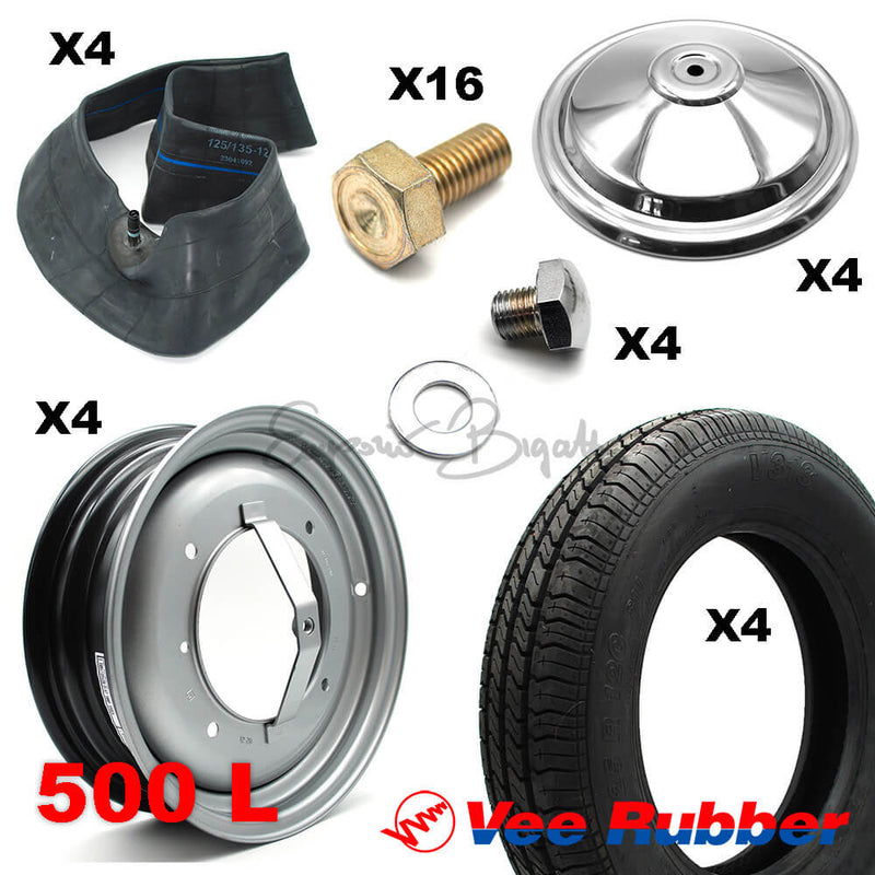 Kit completo pneumatici Vee Rubber 81J e cerchi omologati | Fiat 500 L |