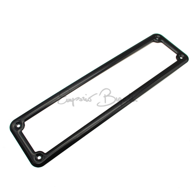 Coppia cornice targa anteriore e posteriore fino al 1975 in metallo verniciato nero | Fiat 500 |