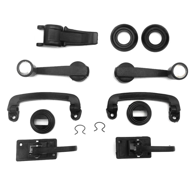 Kit completo maniglie interne in plastica nera | Fiat 500 R |