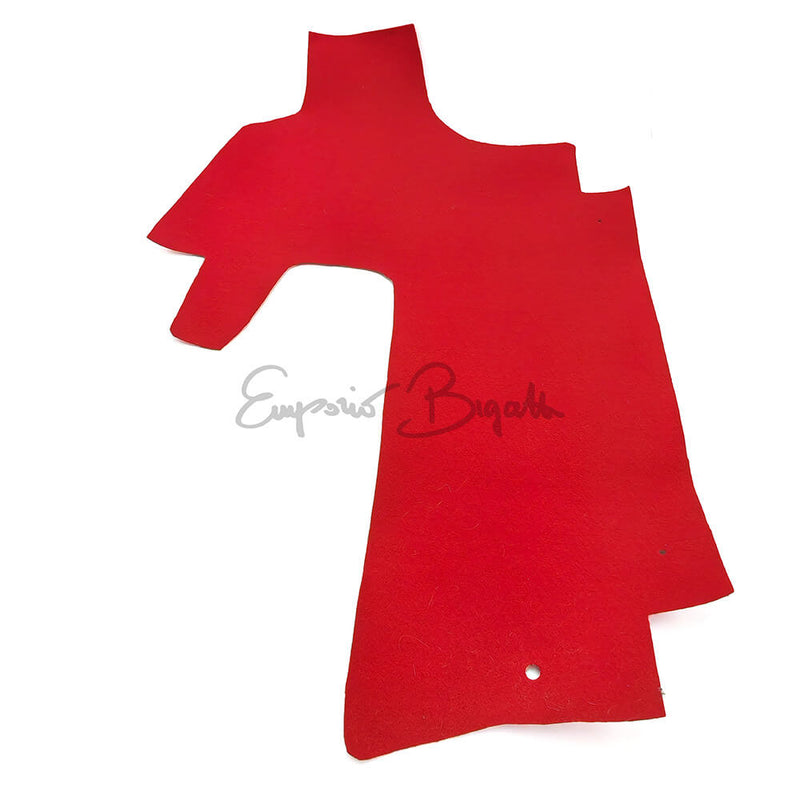Tappeto rivestimento interno cofano anteriore in moquette Rossa | Fiat 500 F L R Giardiniera |