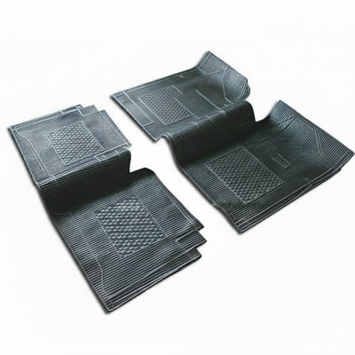 Set completo tappeti in gomma nera su misura Made in Italy per Citroën Dyane 6 (1 anteriore + 1 posteriore)