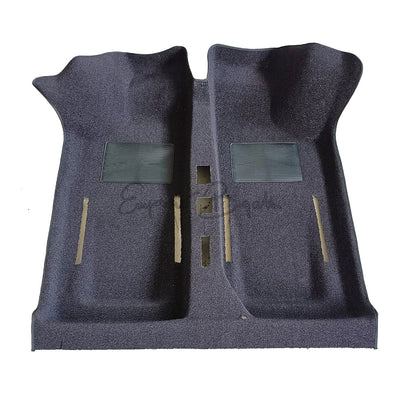 Tappeto interno preformato in vera moquette bouclé di colore nero, per Fiat 500 L, conforme per certificazione ASI