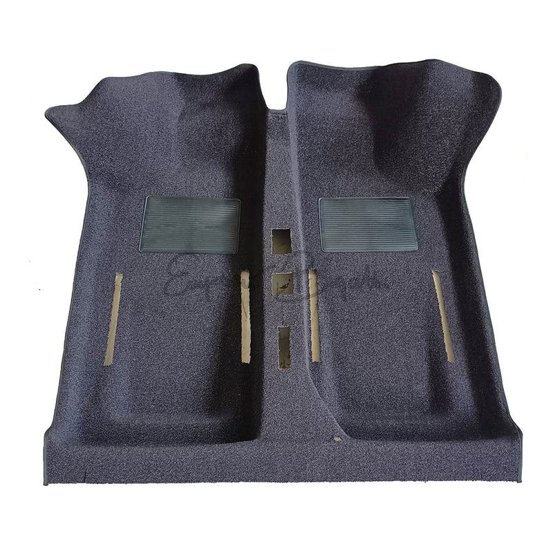Tappeto interno preformato in vera moquette bouclé di colore nero, per Fiat 500 L, conforme per certificazione ASI