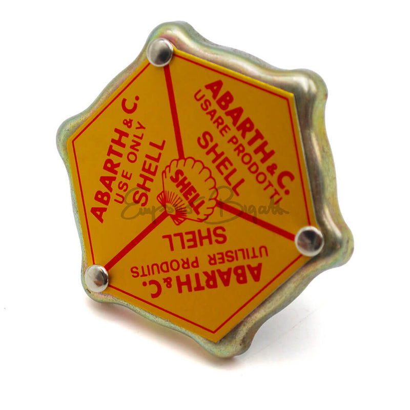 Tappo giallo Shell per coperchio punterie Abarth Fiat 500 F L R
