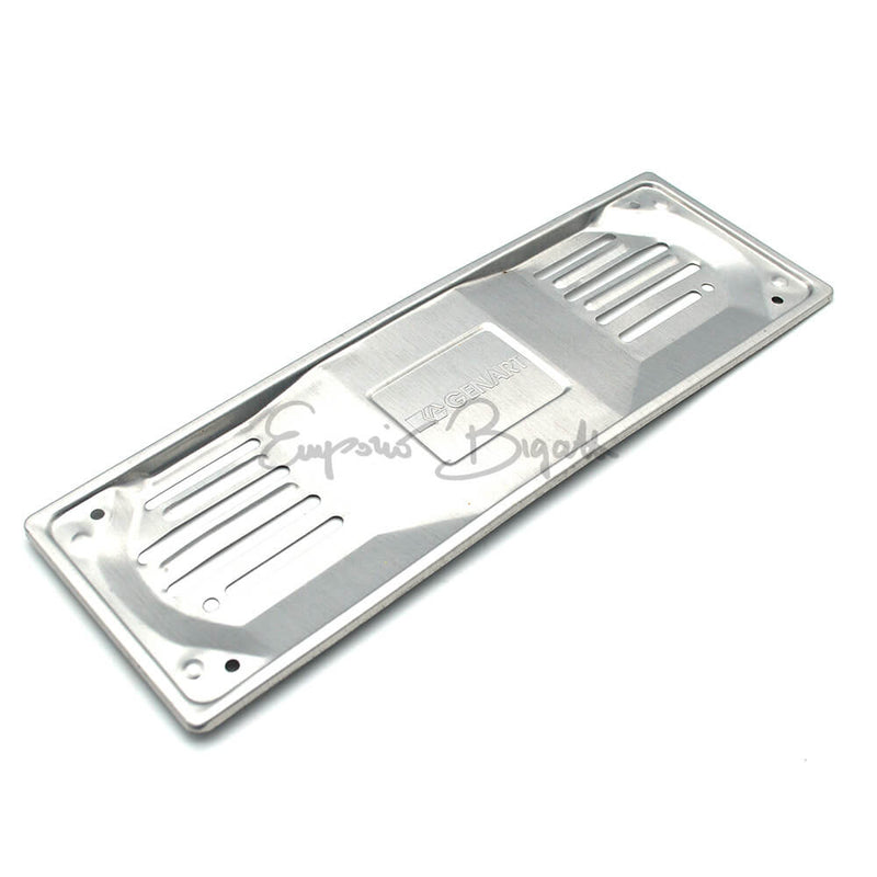 Porta targa anteriore in alluminio grigio per targhe europee dal 1998 | Universale |