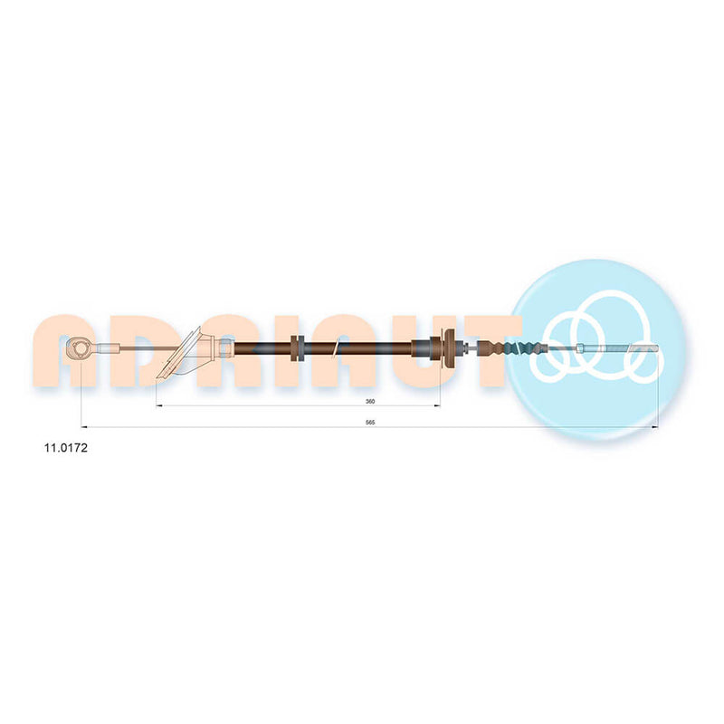 Cavo frizione dim. 565/360 | Fiat Panda 141 | Fiat Panda Van |