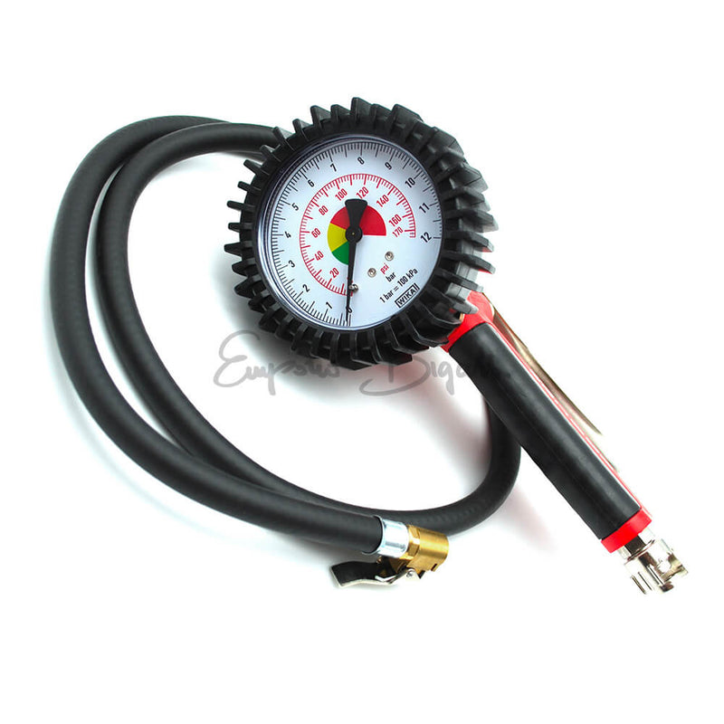 LGV Pistola Gonfiaggio Manometro Professionale Pressione Compressore Rapido Gomme - Foto 12