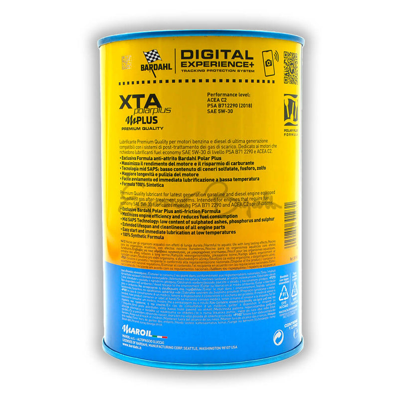 Olio motore Bardahl XTA 5W30 F.E. C2 - 1 litro